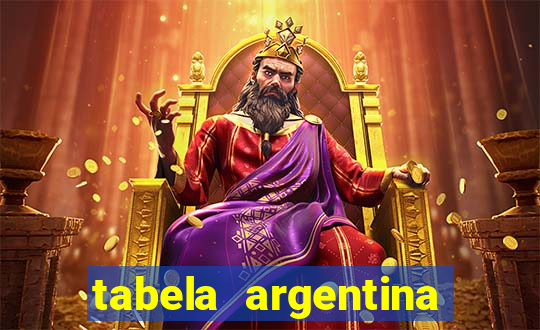 tabela argentina torneo betano